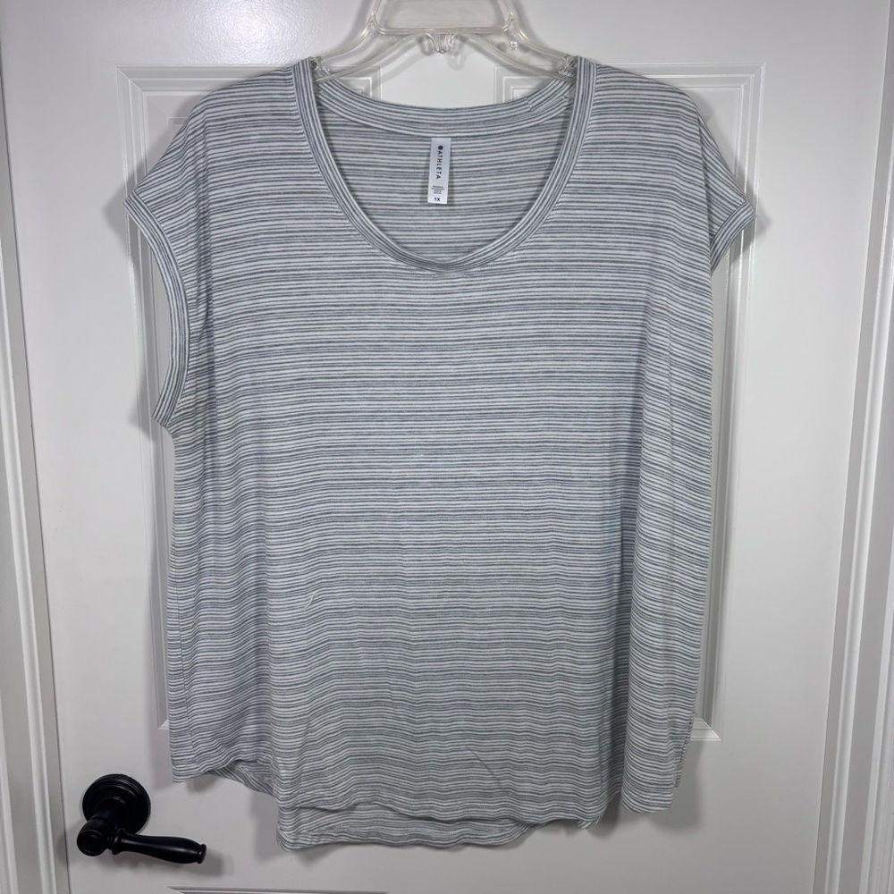 Athleta Cloudlight Stratus Oversized Striped Tee … - image 1